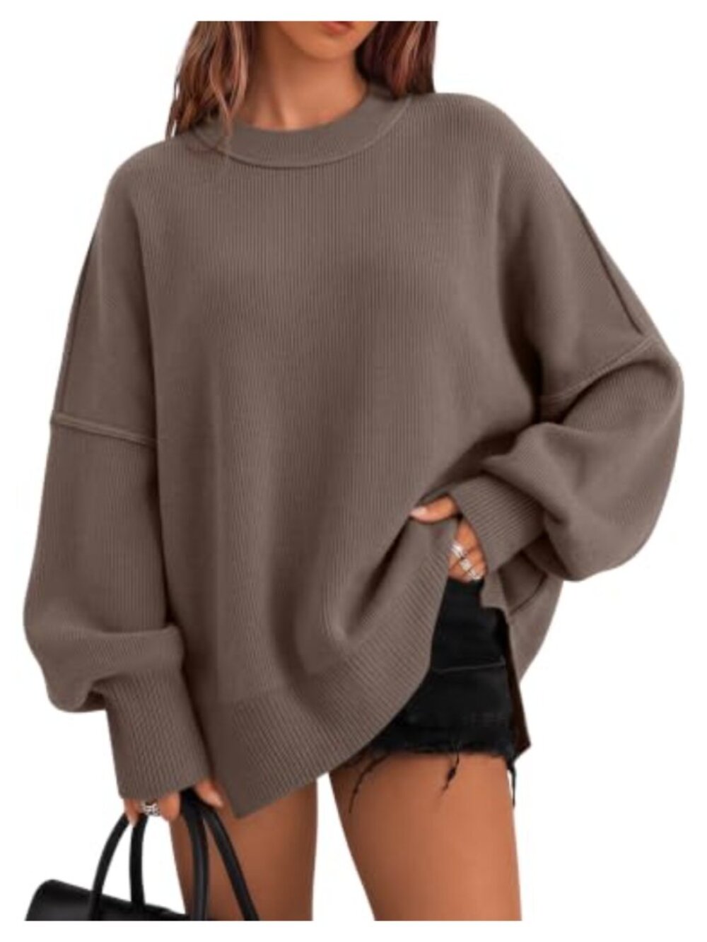 Oversized Crewneck Pullover Sweater Womens Tunic Leggings Fall Winter